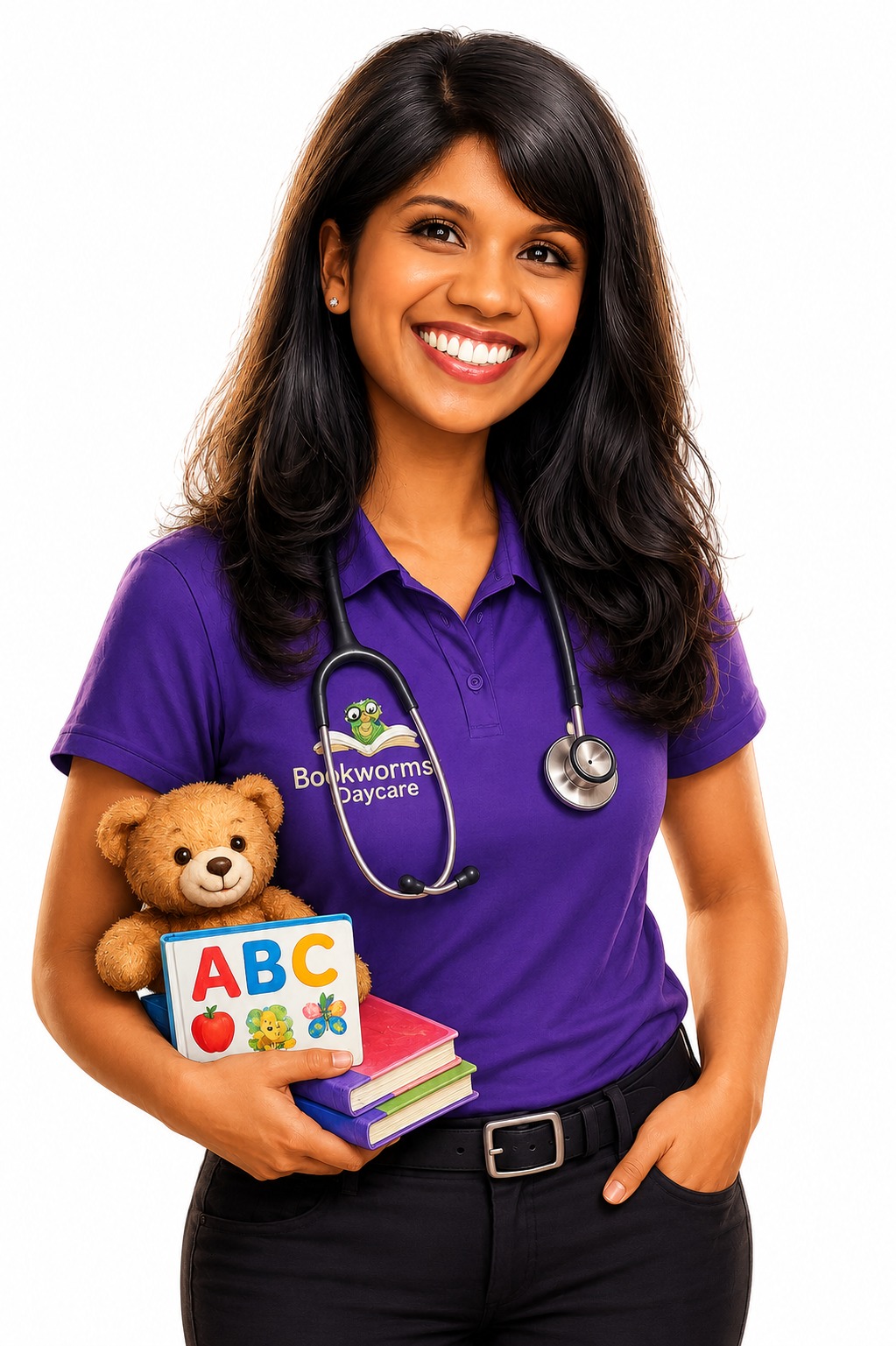 Portrait of Ruba, Director at Bookworms Daycare